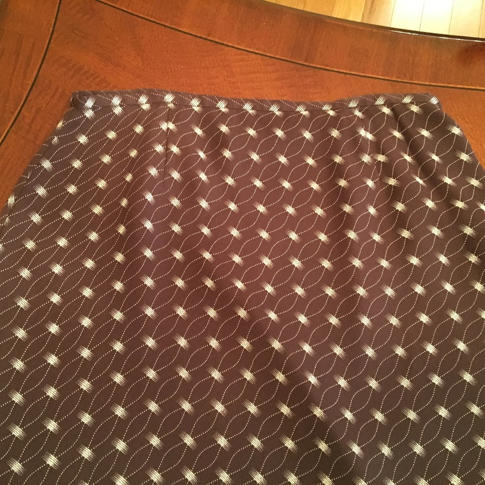Style & Co brown and cream print skirt